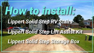 Lippert Solid Step  RV Steps  Lift Assist Kit  Storage Box Installation [upl. by Vada]