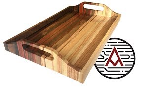 Sunset Serving Tray from Scrap Wood  Woodworking [upl. by Allekim]