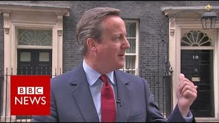 David Cameron sings to himself after announcing resignation date  BBC News [upl. by Akemhs]