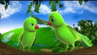 Chitti Chilakamma  Parrots 3D Animation Telugu Rhymes For children with lyrics [upl. by Laundes189]