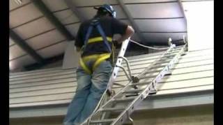 Ladder Roof Safety Training Using Vertical Lifeline System amp Ladder Restraint System [upl. by Scully]