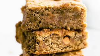 Cinnamon Chickpea Blondies Vegan [upl. by Leasim912]