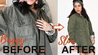 HOW TO EASILY amp SEAMLESSLY RESIZE YOUR OVERSIZED JACKET [upl. by Adnaram]