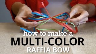 How to Tie a Raffia Bow  Nashville Wraps [upl. by Pitarys]