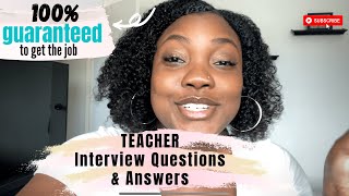 ELEMENTARY TEACHER INTERVIEW QUESTIONS AND ANSWERS  GUARANTEED TO GET THE JOB  FIRST YEAR TEACHER [upl. by Nnairol851]