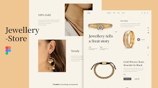 Jewellery Store Design In Figma Step By Step From Scratch [upl. by Lyrred]