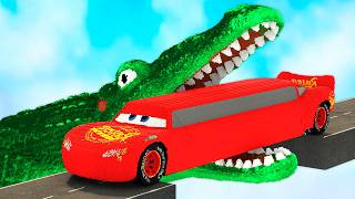 LONG CARS vs CROCODILE in Teardown [upl. by Richy]