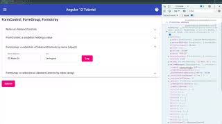 Angular Reactive Form FormControl FormGroup FormArray [upl. by Meihar]