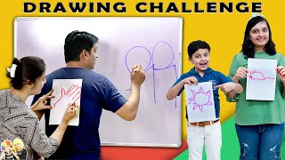 DRAWING CHALLENGE  Family Challenge  Aayu and Pihu Show [upl. by Lerim]