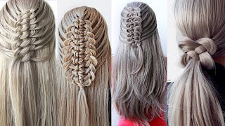 😱 11 Braids  From EASY to COMPLICATED HALF UP Hairstyles Tutorial 😍 Hairstyle Transformations [upl. by Schram58]