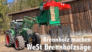 Brennholz machen  WeSt Brennholzsäge im Einsatz [upl. by Joli]