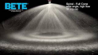 Full Cone Spiral Spray Nozzles BETE TF 112150 [upl. by Eidurt570]