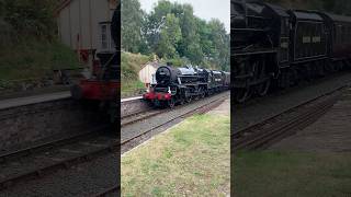 44932 passing Eardington 📸🚂 trains sevenvalleyrailway steamgala eardington steamlocomotives [upl. by Oiromed]