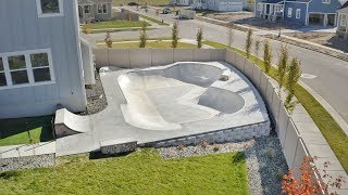 real SKATEPARK in my BACKYARD  backyard tour 2 [upl. by Dadivitan]