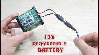 How to make 12V RECHARGEABLE BATTERY pack from 18650 battery [upl. by Som44]