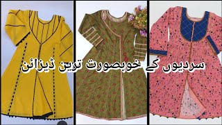 Latest Frock Designs 2025  Printed Frock Designs Winter Frock Designs [upl. by Milson350]