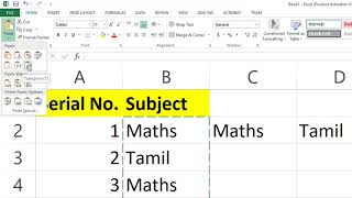 MS Excel Tips  How to Copy Vertical and Paste Horizontal in Microsoft Excel Transpose [upl. by Buck]