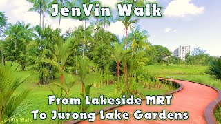 4K Walking from Lakeside MRT to Jurong Lake Gardens Singapore [upl. by Odnomor]