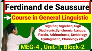 ✔️Course in General linguistics by Saussure diachronicsynchronicLaungeParolesignifiedmeg4 [upl. by Brout]