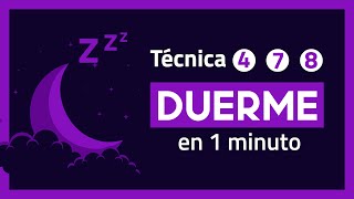 😴CÓMO DORMIR RÁPIDO 1 MINUTO  Técnica de Respiración 478 [upl. by Aihselat375]