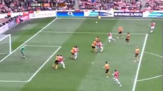 Bendtner goal in last minute vs Wolves [upl. by Frissell912]