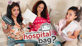 Whats In My Hospital Bag Pearle Maaney Ft Rachel Maaney  Shradha Davis [upl. by Calandria855]