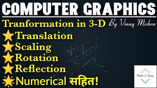 Transformation in 3D with numericals [upl. by Sirraj]