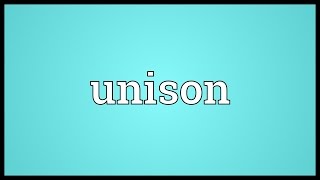 Unison Meaning [upl. by Atnod]