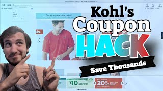 Kohls Coupon Hack  How to always have the MAXIMUM discount possible [upl. by Aileve47]