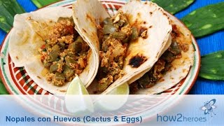 Nopales con Huevos Cactus w Eggs [upl. by Onitnerolf]