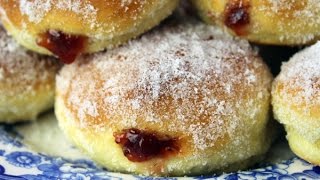 Pączki  Polish Jelly Donuts  Oven Baked Doughnuts [upl. by Nailimixam]