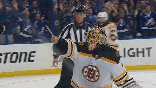 Tuukka Rask loses skate blade gives up goal [upl. by Burbank]