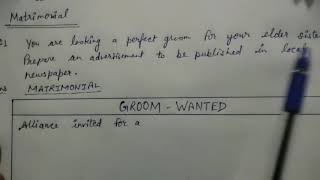 Matrimonial advertisement for bride groom [upl. by Ttegirb]