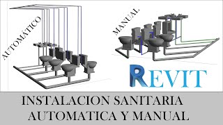 INSTALACIONES SANITARIAS AUTOMATICA Y MANUAL  REVIT  TUTORIAL [upl. by Gibrian143]