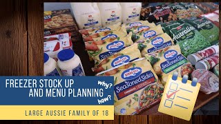 FREEZER STOCK UP  MEAL PLANNING  Large Family Vlog [upl. by Jamil]