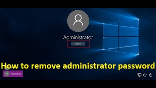 how to remove administrator password in windows 10  Howtosolveit [upl. by Bjorn153]