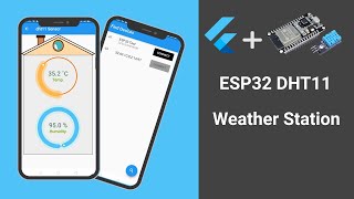 FLUTTER  ESP32  BLE Weather Station using DHT11 sensor [upl. by Nyad]