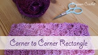 How to Crochet a Corner to Corner C2C Rectangle [upl. by Berwick]