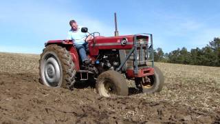 Massey Ferguson 165 ploughing [upl. by Siana]