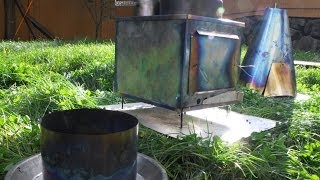 Burning Wood Pellets in a Hot Tent Wood Stove [upl. by Mchenry]