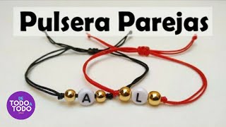 💜Pulsera de Hilo para PAREJAS FACIL y sencilla 😮TRUCO para pasar piedras o abalorios [upl. by Anastatius]