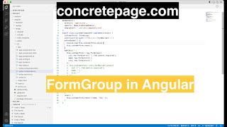 FormGroup in Angular [upl. by Danaher533]