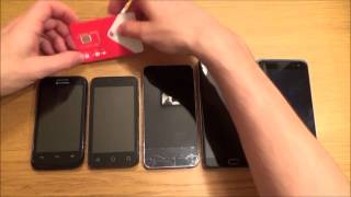 How to INSERT  REMOVE a SIM card in various MOBILE CELL PHONES [upl. by Garret360]