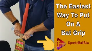 The Easiest Way To Put On A Bat Grip  Cricket [upl. by Nosdivad]