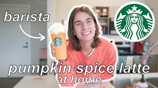 How To Make A Starbucks Pumpkin Spice Latte At Home  by a barista [upl. by Candida]