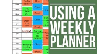 Using a Weekly Planner [upl. by Rodl]