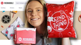 The HONEST TRUTH About RedBubble Reviewing amp Unboxing RedBubble Products [upl. by Adarbil]