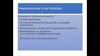 Impressionisme in de literatuur [upl. by Nilhtac]