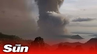 Philippines Taal volcano eruption  LIVE [upl. by Dino744]