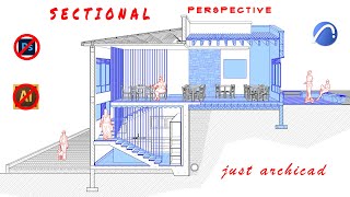 Sectional perspective in archicad [upl. by Melise]